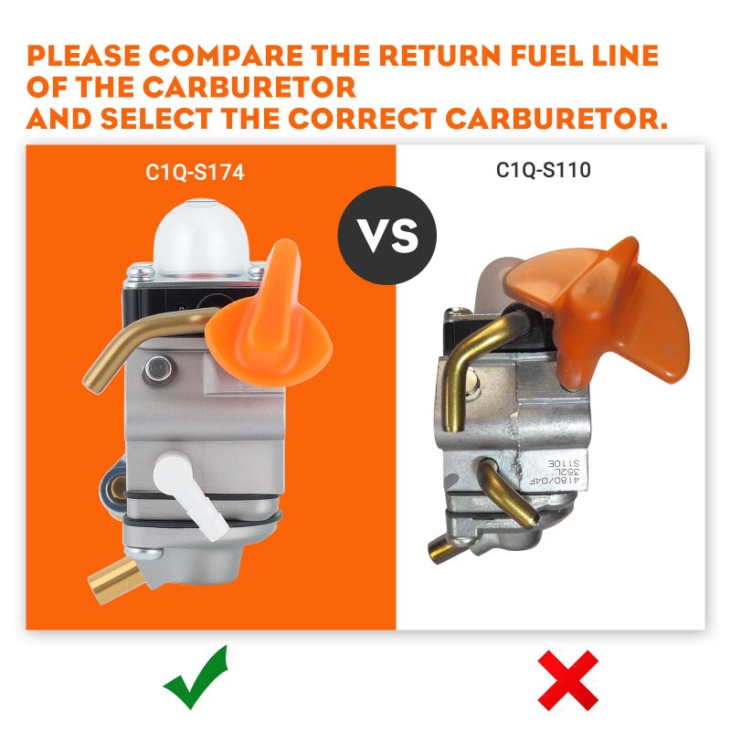 Hipa FS90R Carburetor for STIHL FS90 HT101 FS110R FS90 KM110R FS100RX KM90R FS110 FS 90R HT 101 FS 110 FS 110R FC90 HT131 HL100K HL100 FS100 HT100 FS87 HL90 Trimmer C1Q-S174 - Image 3